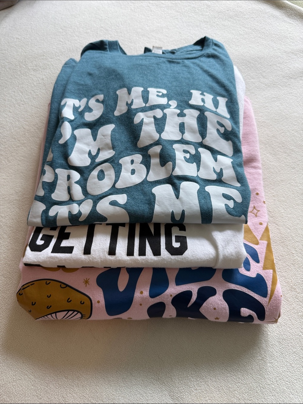 Taylor Swift Lyrics Bundle- Sweatshirt & 2 Tees, Size Small